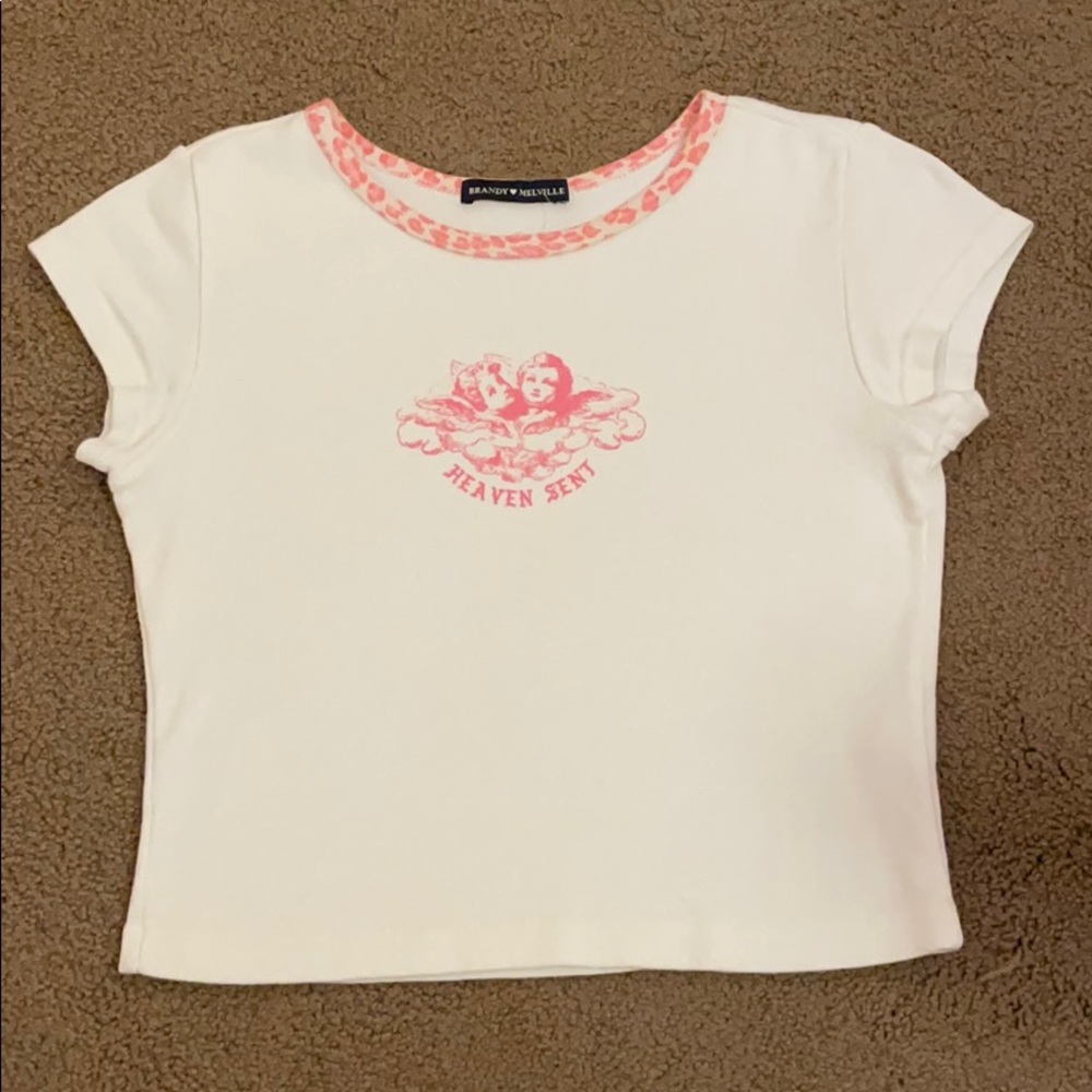 Rare brandy top with cheetah neckline:)ON HOLD